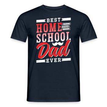 Bester Homeschool Papa Aller Zeiten Homeschooling - Männer T-Shirt - Navy - Vorne - AI Model Male 178 light (178cm)