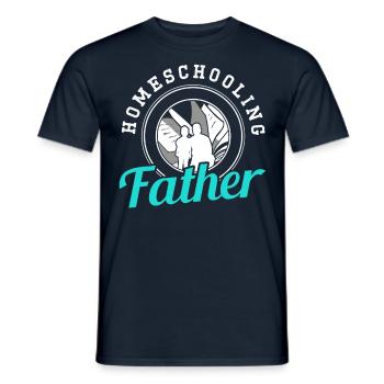 Father With HomeSchool Papa Homeschool Father's Day - Men's T-Shirt - navy - Front - AI Model Male 178 light (178cm)