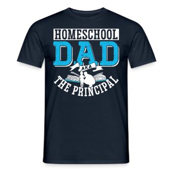 Homeschool Papa Alias Directeur Homeschooling Père - T-shirt homme - marine - Devant - AI Model Male 178 light (178cm)