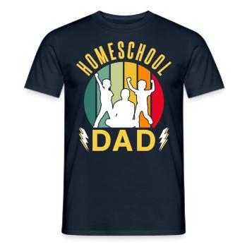 Homeschool Papa Homeschooling Vater Vatertag - Männer T-Shirt - Navy - Vorne - AI Model Male 178 light (178cm)