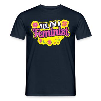 Ja Ich Bin Ein Feminist Feminismus Feministisch - Männer T-Shirt - Navy - Vorne - AI Model Male 178 light (178cm)