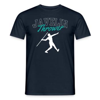 Speerwerfer Speer Speerwerfen Speerwurf - Männer T-Shirt - Navy - Vorne - AI Model Male 178 light (178cm)