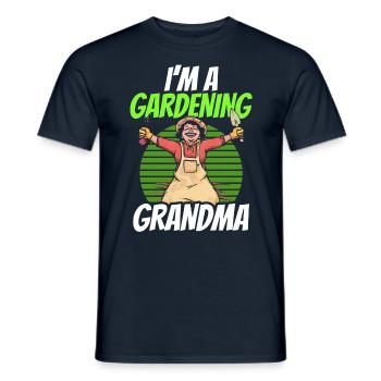 Je suis une grand-mère jardinière jardinière - T-shirt homme - marine - Devant - AI Model Male 178 light (178cm)