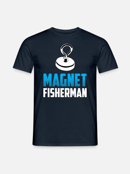Magnetfischer Magnetfischen Magnet - Männer T-Shirt - Navy