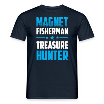Magnetfischer Schatzsucher Magnetfischen Magnet - Männer T-Shirt - Navy - Vorne - AI Model Male 178 light (178cm)