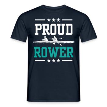 Fier Rameur Aviron Aviron Aviron Bateau Aviron - T-shirt homme - marine - Devant - AI Model Male 178 light (178cm)
