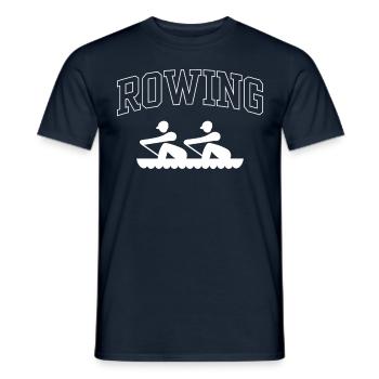 Rowing Rowing Rowing Boat Rowing Rowing Rowing - Men's T-Shirt - navy - Front - AI Model Male 178 light (178cm)