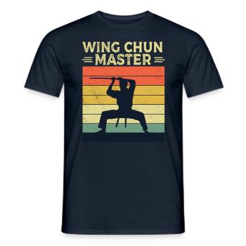 Wing Chun Master Martial Arts Martial Arts Trainer - Men's T-Shirt - navy - Front - AI Model Male 178 light (178cm)