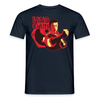 Wing Chun Training Martial Arts Trainer Martial Arts - Men's T-Shirt - navy - Front - AI Model Male 178 light (178cm)