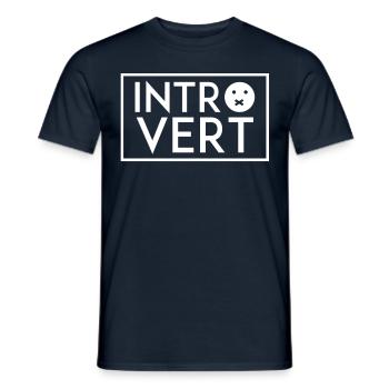 Introvertis Introvertis Sarcasme timide - T-shirt homme - marine - Devant - AI Model Male 178 light (178cm)