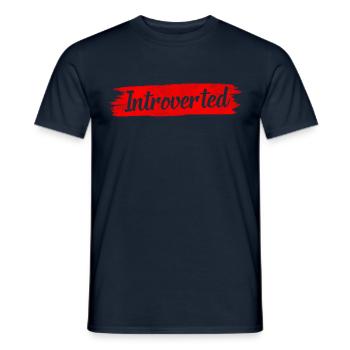 Sarcasme introverti timide introverti - T-shirt homme - marine - Devant - AI Model Male 178 light (178cm)