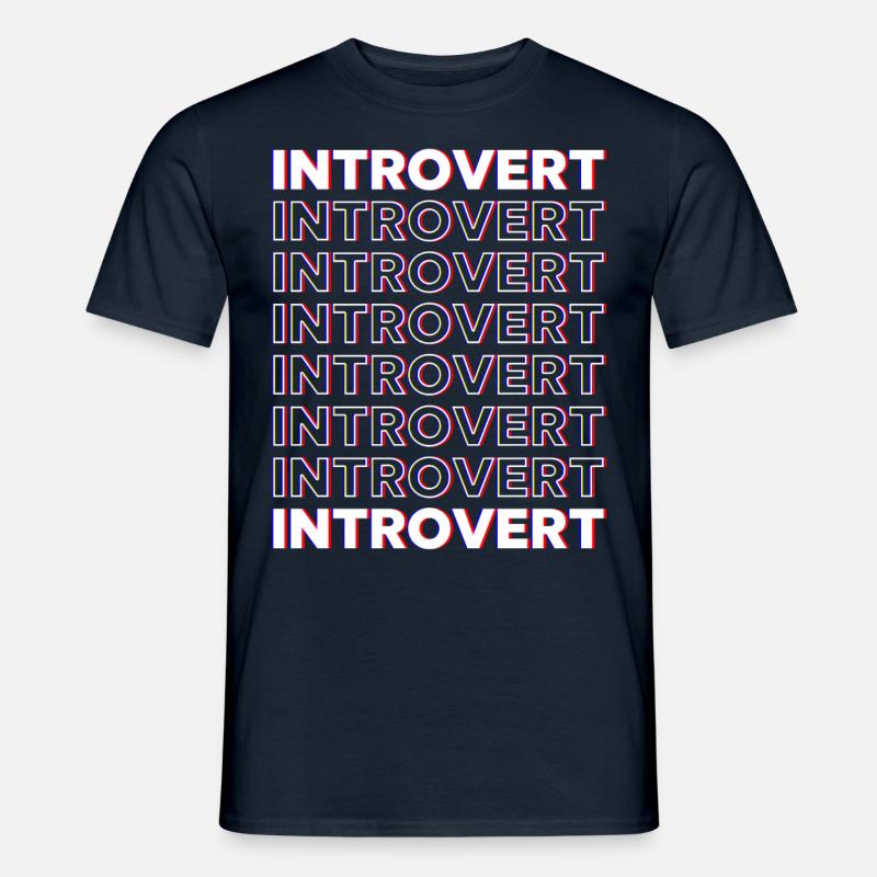 Introvertiert Sarkasmus Introvertierter Schüchtern - Männer T-Shirt - Navy