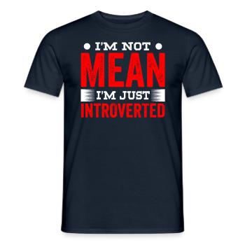 I'm not evil I'm just an introvert - Men's T-Shirt - navy - Front - AI Model Male 178 light (178cm)
