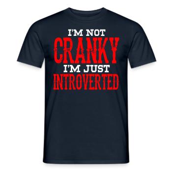 I'm not cranky I'm just an introvert - Men's T-Shirt - navy - Front - AI Model Male 178 light (178cm)