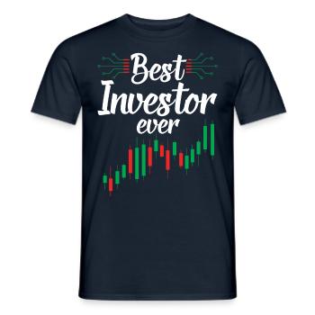 Meilleur investisseur jamais investi Investisseurs - T-shirt homme - marine - Devant - AI Model Male 178 light (178cm)