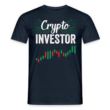 Crypto Investisseur Crypto Invest Investisseurs - T-shirt homme - marine - Devant - AI Model Male 178 light (178cm)