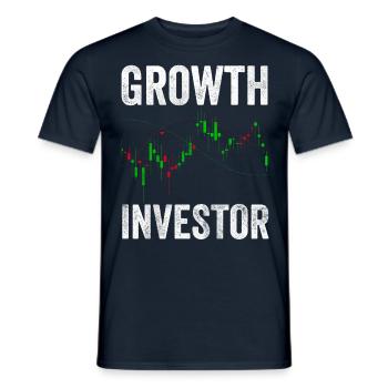 Wachstumsinvestor Growth Wachstum Anleger Anlegen - Männer T-Shirt - Navy - Vorne - AI Model Male 178 light (178cm)