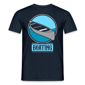 Yacht de navigation Voilier Bateau Bateau - T-shirt homme - marine - Devant - AI Model Male 178 light (178cm)