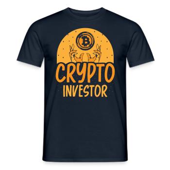 Krypto Investor Crypto Investieren Anleger Anlegen - Männer T-Shirt - Navy - Vorne - AI Model Male 178 light (178cm)