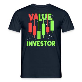 Value Investor Investieren Anleger Finanzier - Männer T-Shirt - Navy - Vorne - AI Model Male 178 light (178cm)