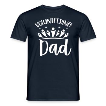 Volunteer Father Profession Voluntary Volunteer - Men's T-Shirt - navy - Front - AI Model Male 178 light (178cm)
