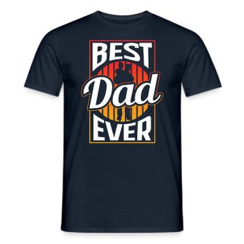 Best Father Ever Father Day Daddy Papa - Men's T-Shirt - navy - Front - AI Model Male 178 light (178cm)