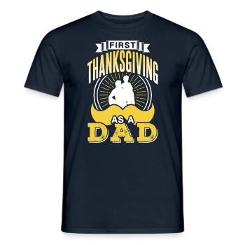 Premier Thanksgiving En tant que Père Proverbes Papa Papa - T-shirt homme - marine - Devant - AI Model Male 178 light (178cm)
