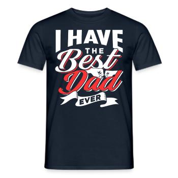 J’ai le meilleur père papa de tous les temps - T-shirt homme - marine - Devant - AI Model Male 178 light (178cm)