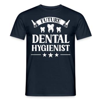 Future Dental Hygienist Team Dental Hygiene - Men's T-Shirt - navy - Front - AI Model Male 178 light (178cm)
