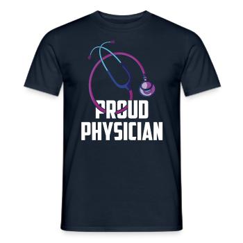 Proud Doctor Doctor Medical Profession - Men's T-Shirt - navy - Front - AI Model Male 178 light (178cm)