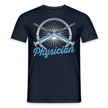 Docteur Médecine Profession Médecin - T-shirt homme - marine - Devant - AI Model Male 178 light (178cm)