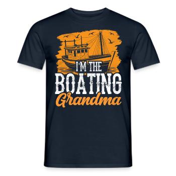 I am the boating grandma ship boating - Men's T-Shirt - navy - Front - AI Model Male 178 light (178cm)