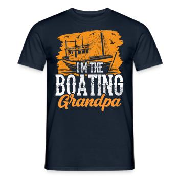 I am the boating grandpa ship boating - Men's T-Shirt - navy - Front - AI Model Male 178 light (178cm)