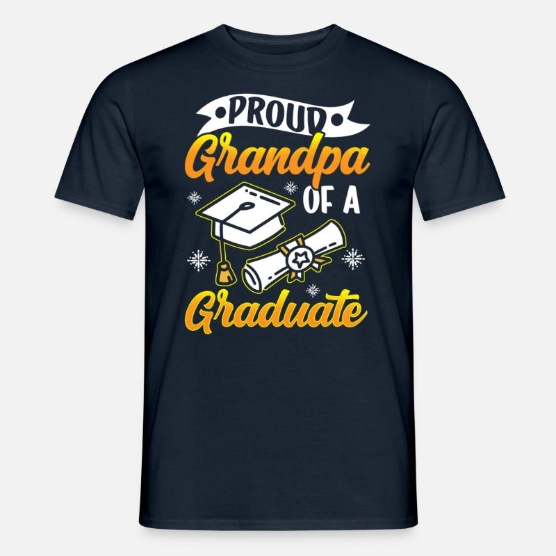 Stolzer Großvater Eines Absolventen Absolvent - Männer T-Shirt - Navy