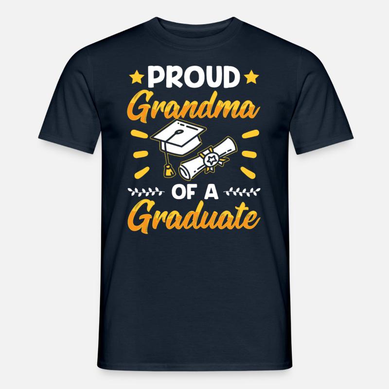 Stolze Großmutter Eines Absolventen Absolvent - Männer T-Shirt - Navy