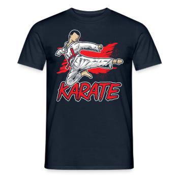 Karate Sayings Martial Arts Fighter Martial Arts - Men's T-Shirt - navy - Front - AI Model Male 178 light (178cm)