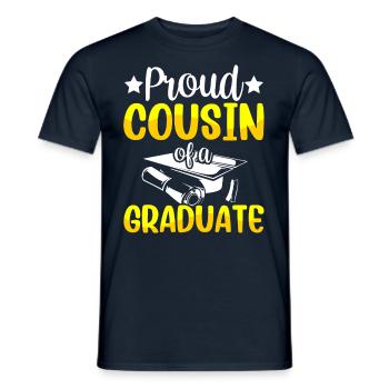 Stolzer Cousin Eines Absolventen Absolvent - Männer T-Shirt - Navy - Vorne - AI Model Male 178 light (178cm)