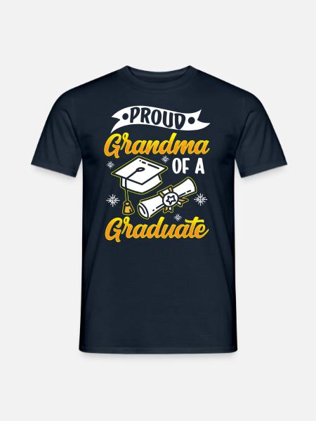Stolze Großmutter Eines Absolventen Absolvent - Männer T-Shirt - Navy