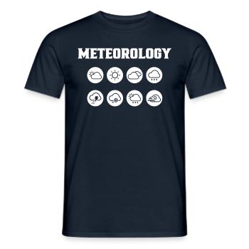 Meteorologie Beruf Meteorologe Wettervorhersage - Männer T-Shirt - Navy - Vorne - AI Model Male 178 light (178cm)