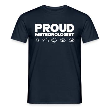 Fier météorologue Météorologie Météorologie - T-shirt homme - marine - Devant - AI Model Male 178 light (178cm)