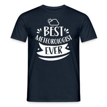 Bester Meteorologe Überhaupt Meteorologie Beruf - Männer T-Shirt - Navy - Vorne - AI Model Male 178 light (178cm)