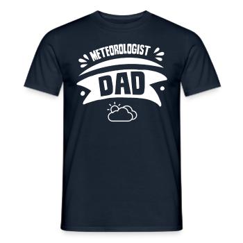 Meteorologe Papa Meteorologie Wettervorhersage - Männer T-Shirt - Navy - Vorne - AI Model Male 178 light (178cm)