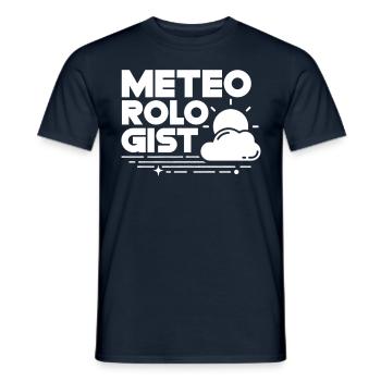Météorologue Météorologie Profession de météorologue - T-shirt homme - marine - Devant - AI Model Male 178 light (178cm)