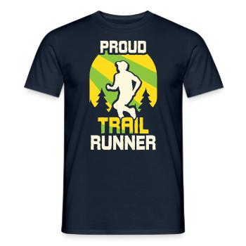 Fier Trail Runner Race Trail Running - T-shirt homme - marine - Devant - AI Model Male 178 light (178cm)