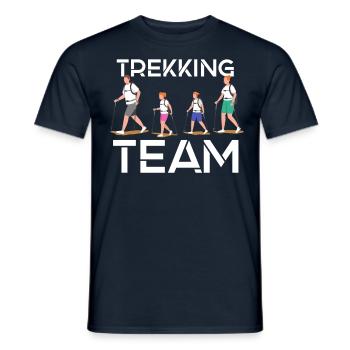 Trekking Équipe Randonneurs Randonnée Randonnée - T-shirt homme - marine - Devant - AI Model Male 178 light (178cm)