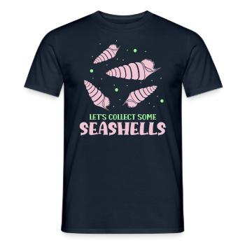 Rassemblons des coquilles des collecteurs de coquilles des collecteurs de coquilles - T-shirt homme - marine - Devant - AI Model Male 178 light (178cm)
