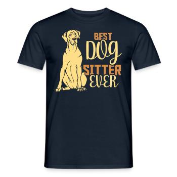 Meilleur Dog Sitter Ever Dog Dog Sitting - T-shirt homme - marine - Devant - AI Model Male 178 light (178cm)