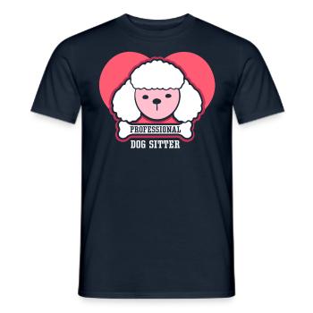 Professioneller Hundesitter Hund Dog Sitting - Männer T-Shirt - Navy - Vorne - AI Model Male 178 light (178cm)