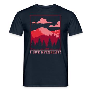 Ich Liebe Meteorologie Meteorologe Klimatologie - Männer T-Shirt - Navy - Vorne - AI Model Male 178 light (178cm)