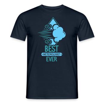 Bester Meteorologe Überhaupt Meteorologie Beruf - Männer T-Shirt - Navy - Vorne - AI Model Male 178 light (178cm)